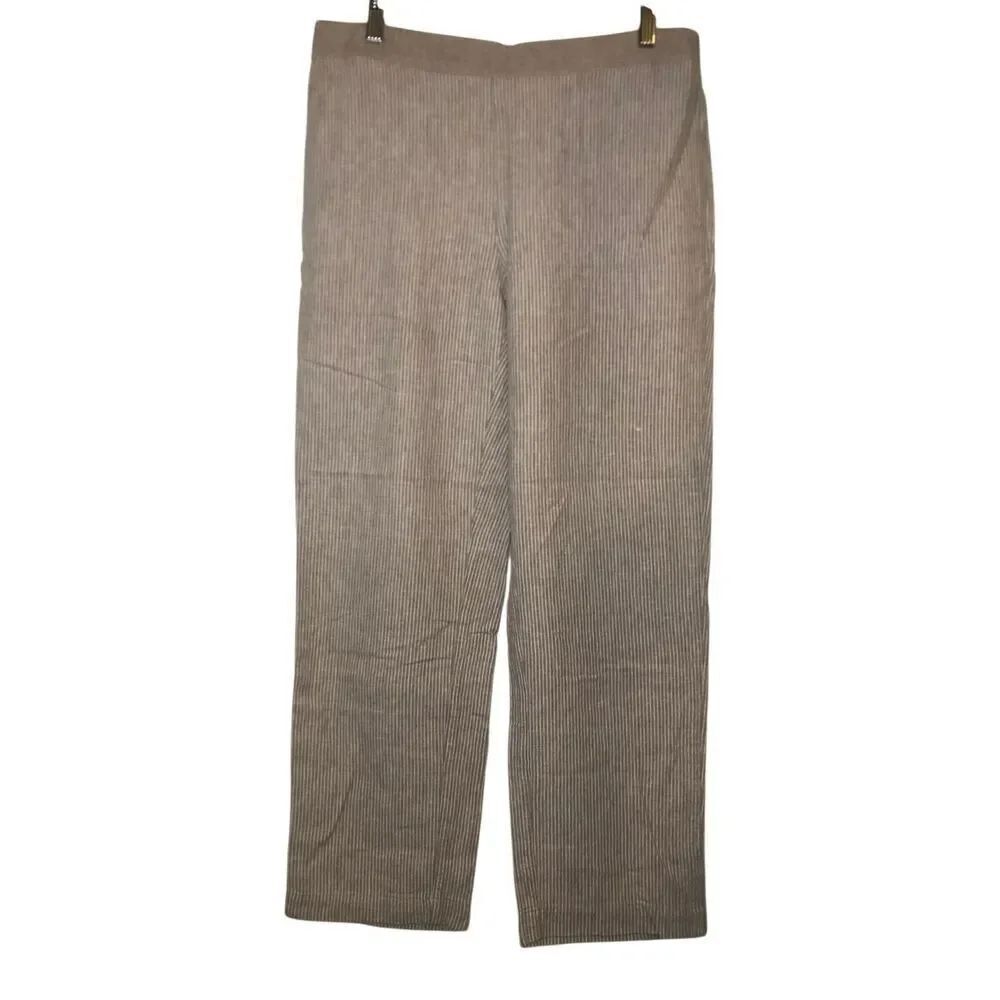 Chico's linen blend straight leg pants sz 0.5 / 6 / small career travel office